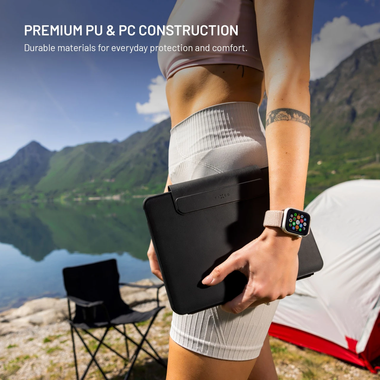 Pouzdro s USB-C klávesnicí FIXED Typee Enduro pro Apple iPad 10,9" (2022)/iPad 11" (2025), CZ, černá