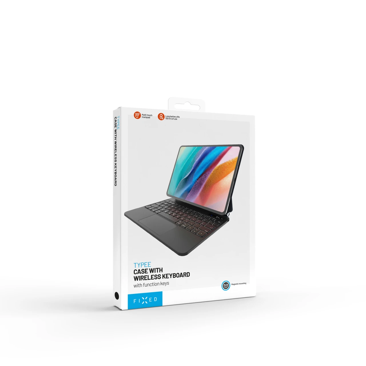 Pouzdro s bezdrátovou klávesnicí FIXED Typee pro Apple iPad Pro 12,9" (2018-2022)/iPad Pro 13"/iPad Air 13", CZ, černá