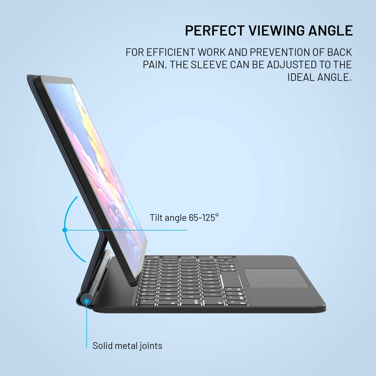 Pouzdro s bezdrátovou klávesnicí FIXED Typee pro Apple iPad Pro 12,9" (2018-2022)/iPad Pro 13"/iPad Air 13", CZ, černá