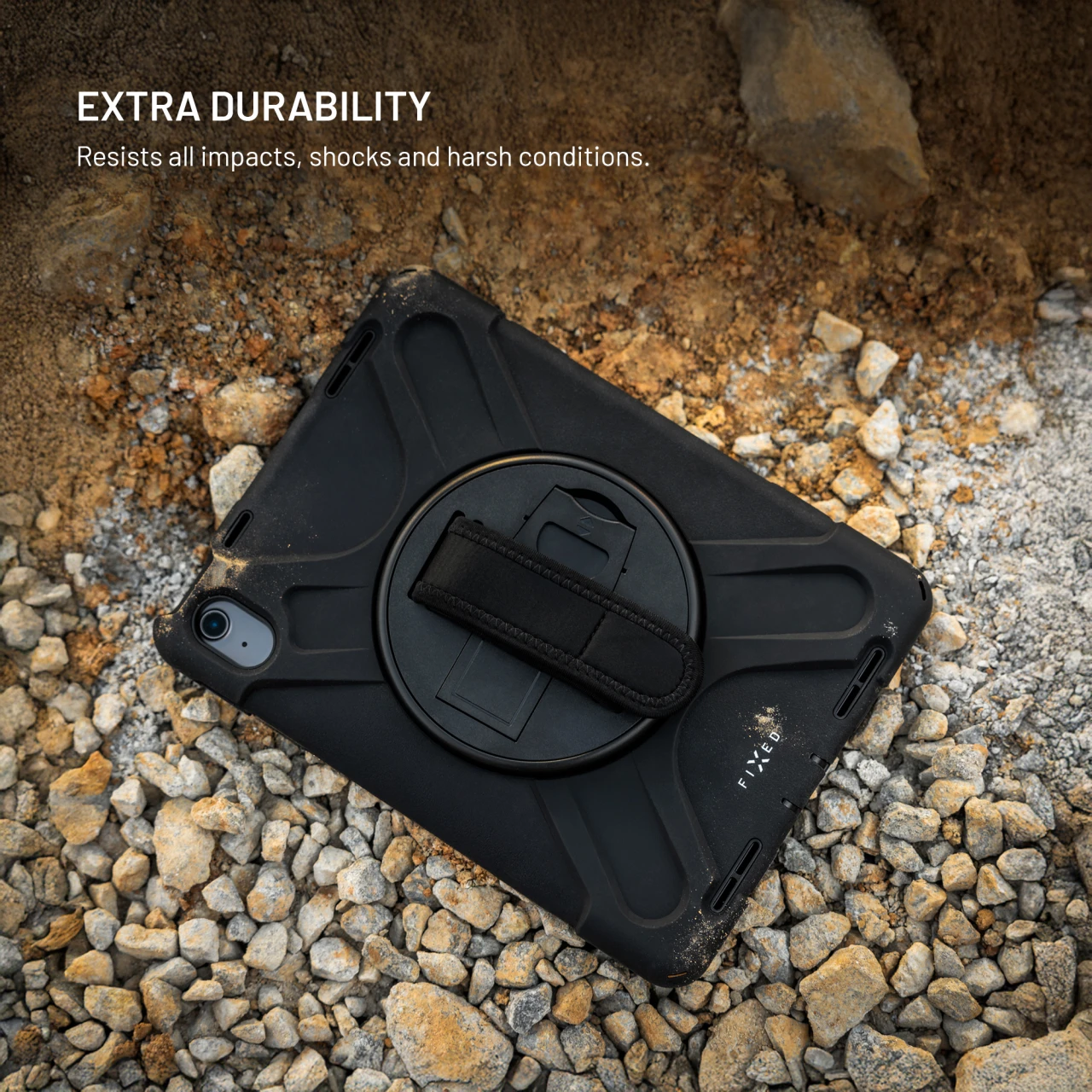 Odolné pouzdro se stojánkem FIXED Rugged Tab Case pro Samsung Galaxy Tab A11+, černá