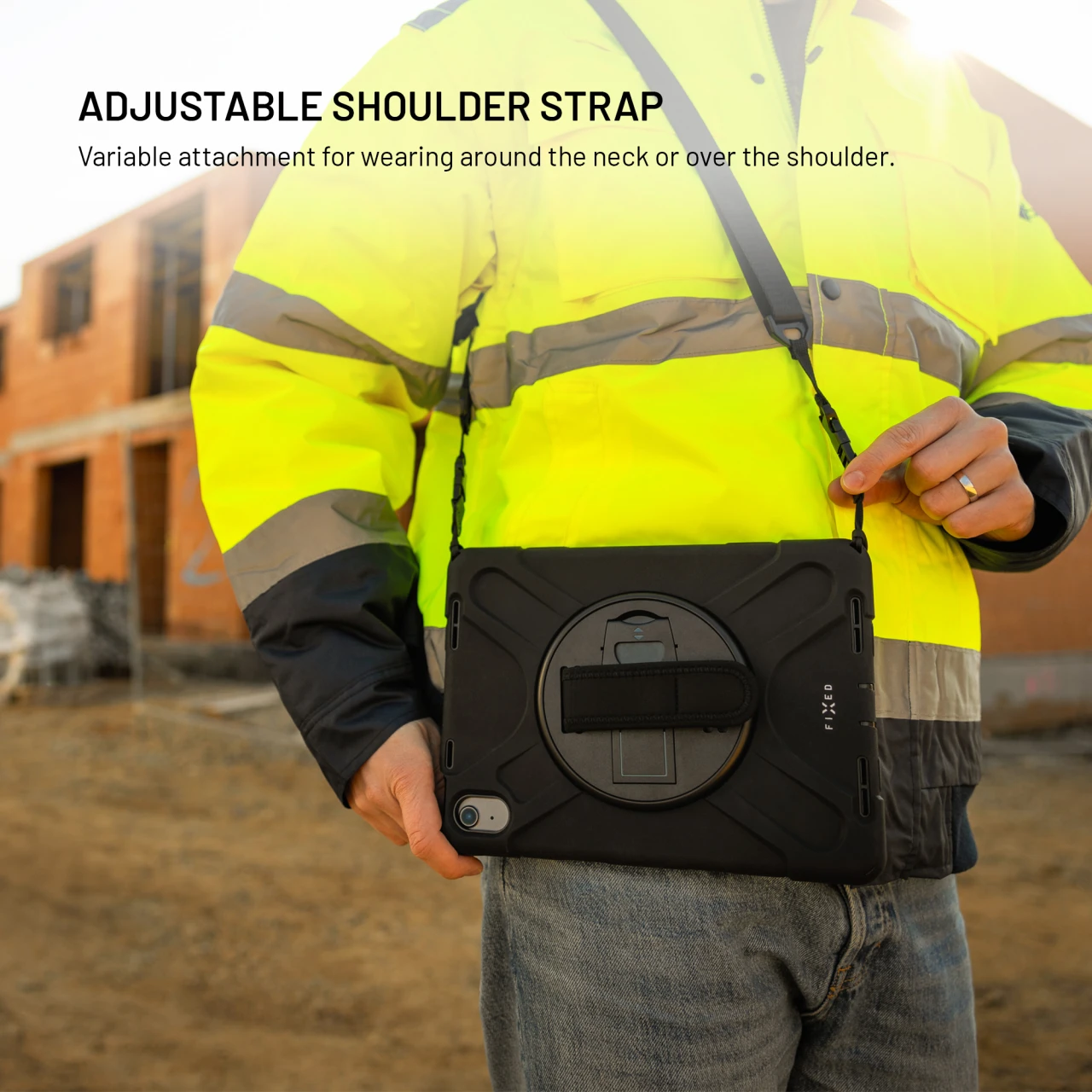 Odolné pouzdro se stojánkem FIXED Rugged Tab Case pro Samsung Galaxy Tab A11, černá