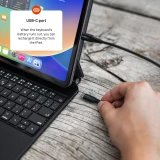 Pouzdro s bezdrátovou klávesnicí FIXED Typee pro Apple iPad Pro 11" M4 2024/M5 2025, EN, černá