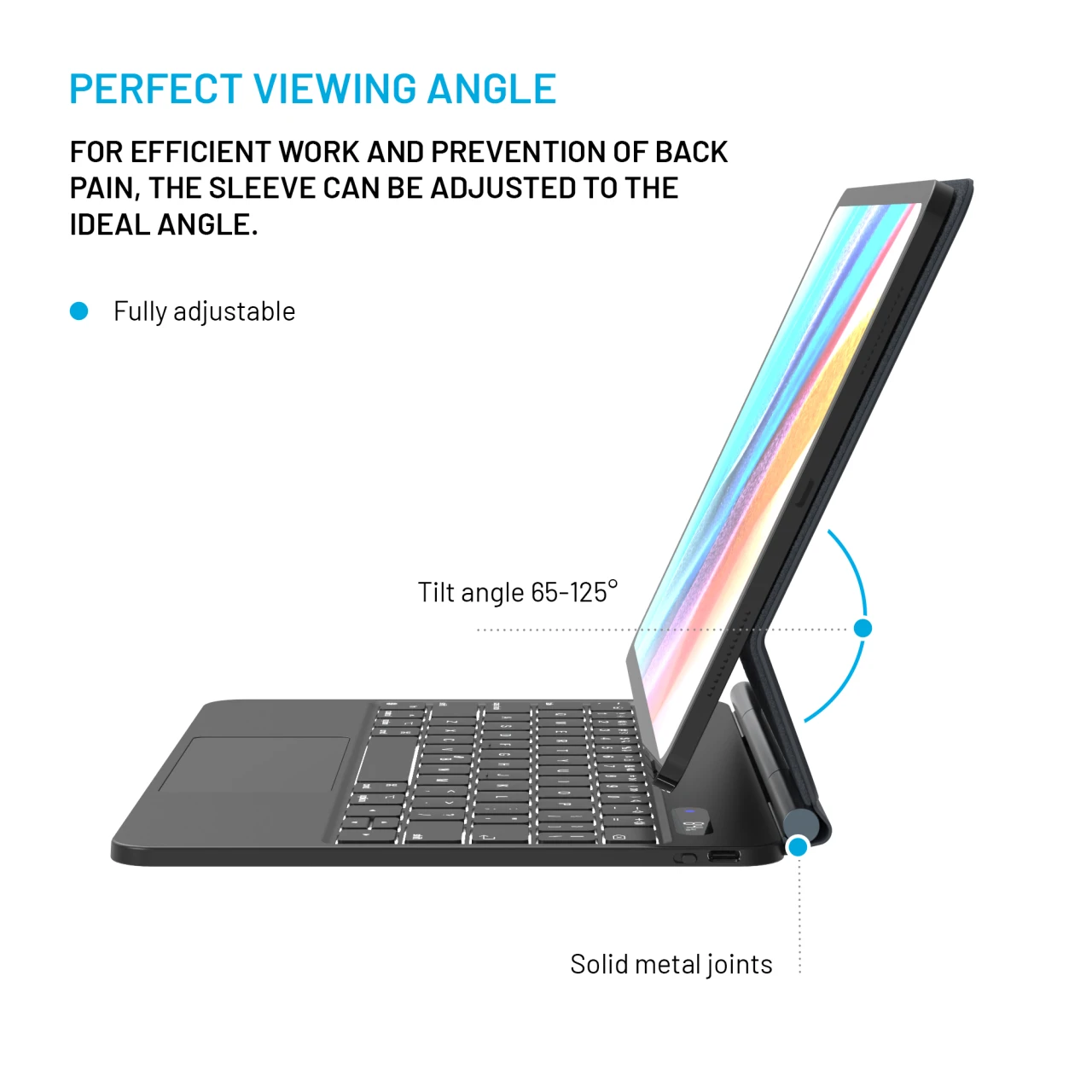 Pouzdro s bezdrátovou klávesnicí FIXED Typee pro Apple iPad Pro 11" M4 2024/M5 2025, EN, černá