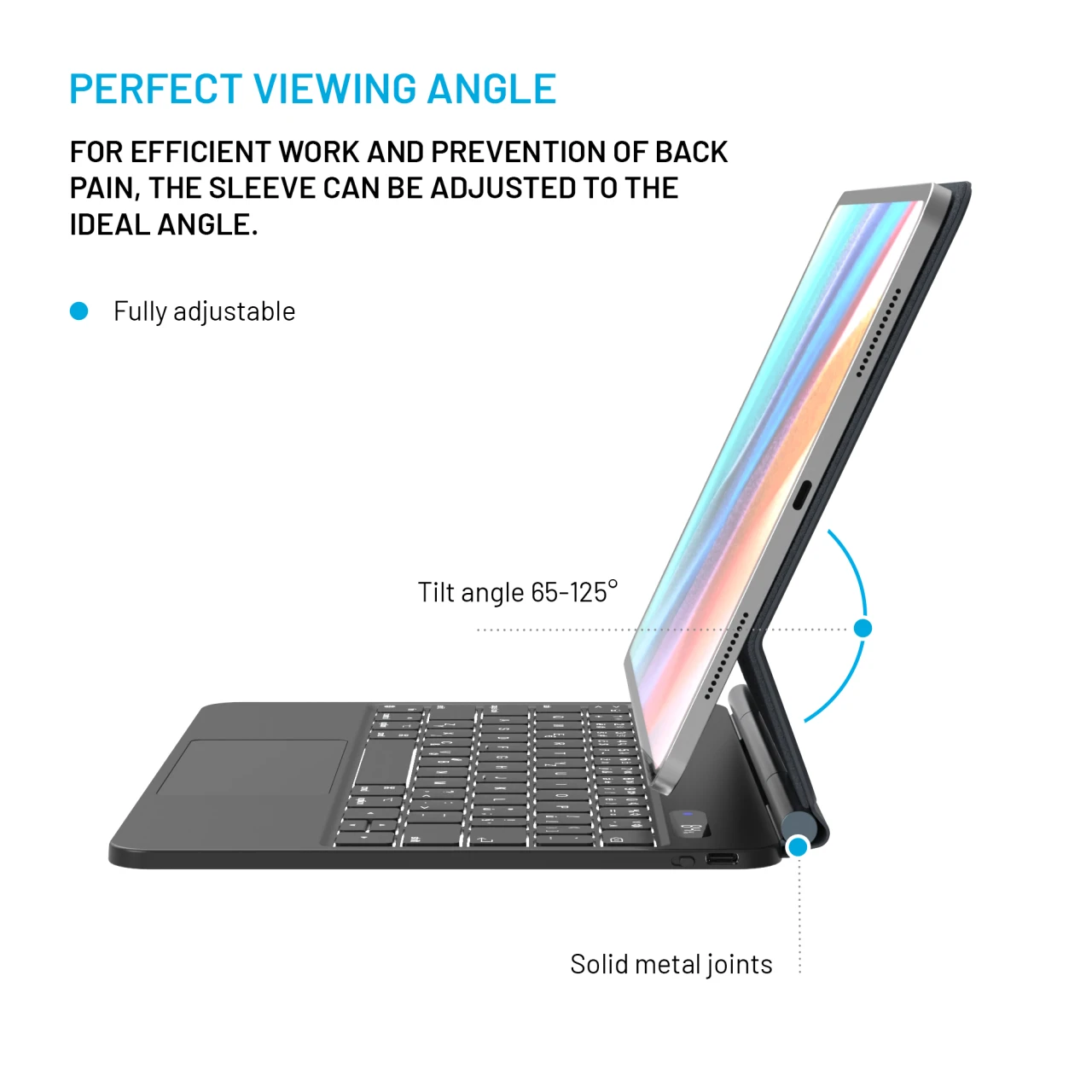Pouzdro s bezdrátovou klávesnicí FIXED Typee pro Apple iPad Pro 11" M4 2024/M5 2025, CZ, černá