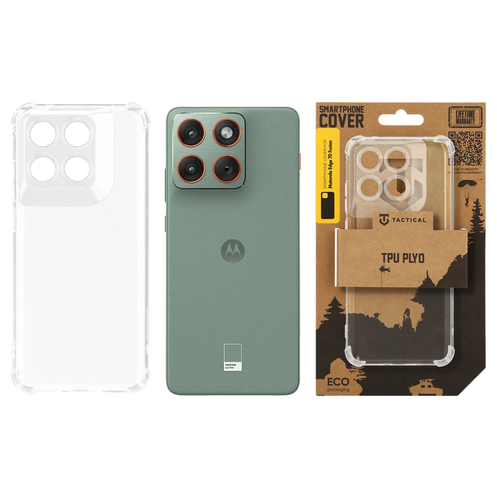Tactical TPU Plyo Kryt pro Motorola Edge 70 Fusion Transparent