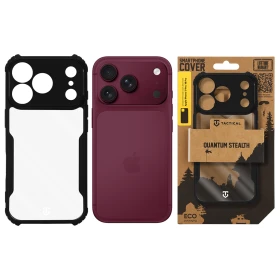 Tactical Quantum Stealth Kryt pro Apple iPhone 18 Pro/17 Pro Clear/Black