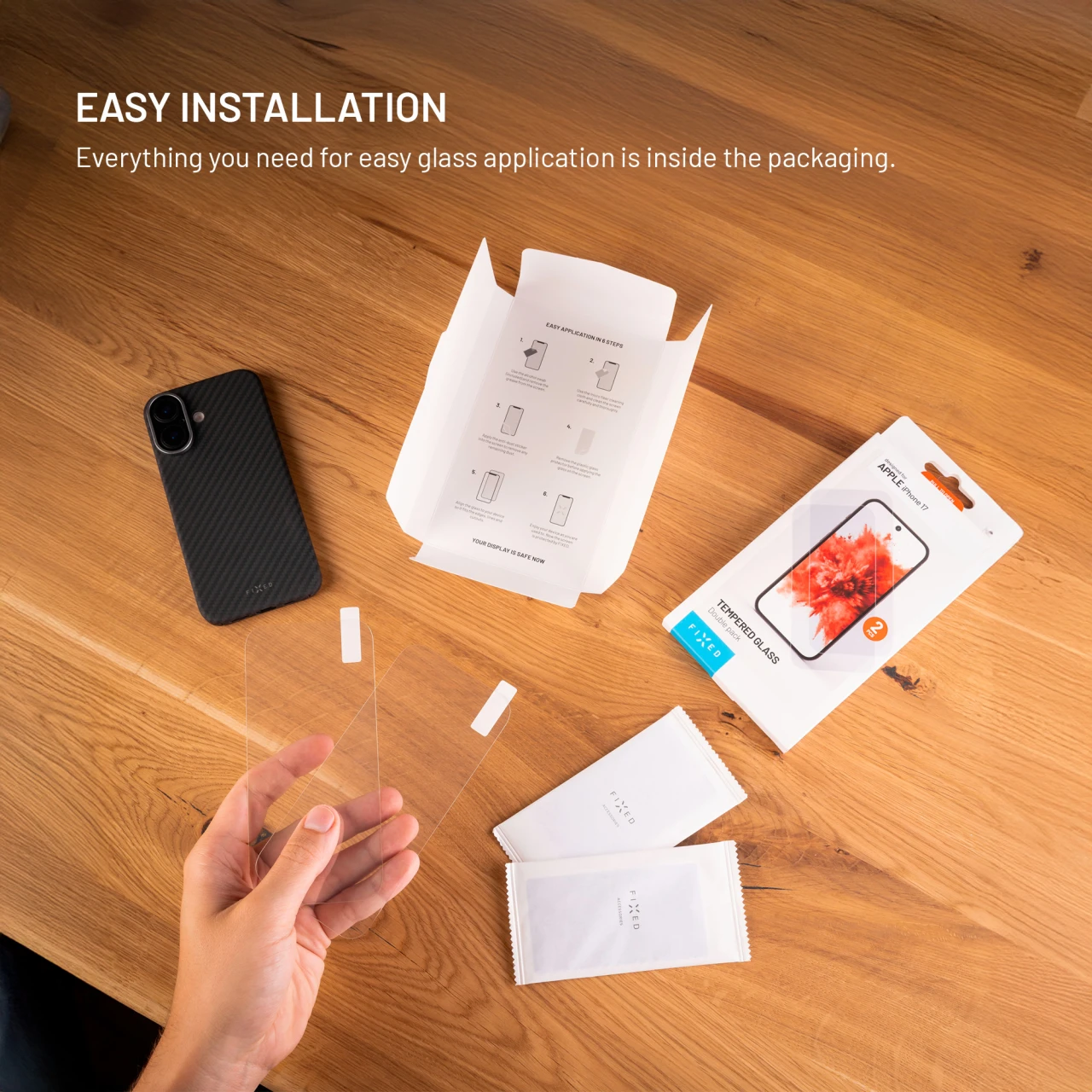Tvrzené sklo FIXED pro Xiaomi 18 Pro Max, 2ks, čirá