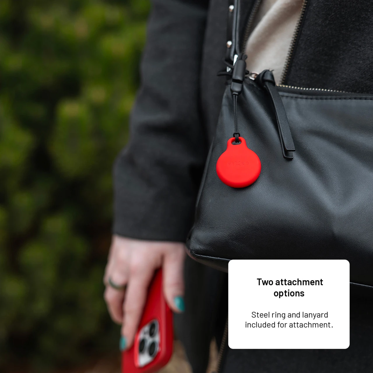 Silikonové pouzdro FIXED Silky pro Apple AirTag, bílá