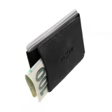 Kožená peněženka FIXED Tiny Wallet z pravé hovězí kůže, černá
