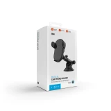 Automatický držák do auta s rychlým bezdrátovým nabíjením FIXED Matic XL na sklo nebo palubní desku, 15W, černá