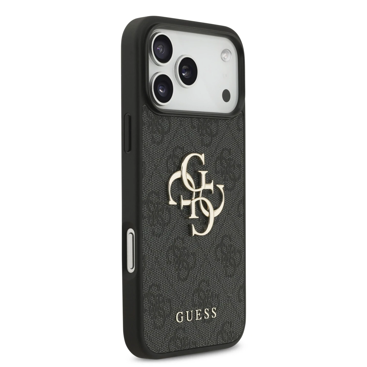 Zadní kryt Guess PU 4G Metal Logo pro Samsung Galaxy S26 FE, černá
