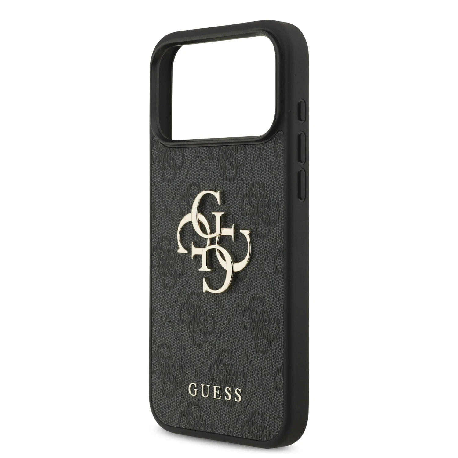 Zadní kryt Guess PU 4G Metal Logo pro Samsung Galaxy S26 FE, černá
