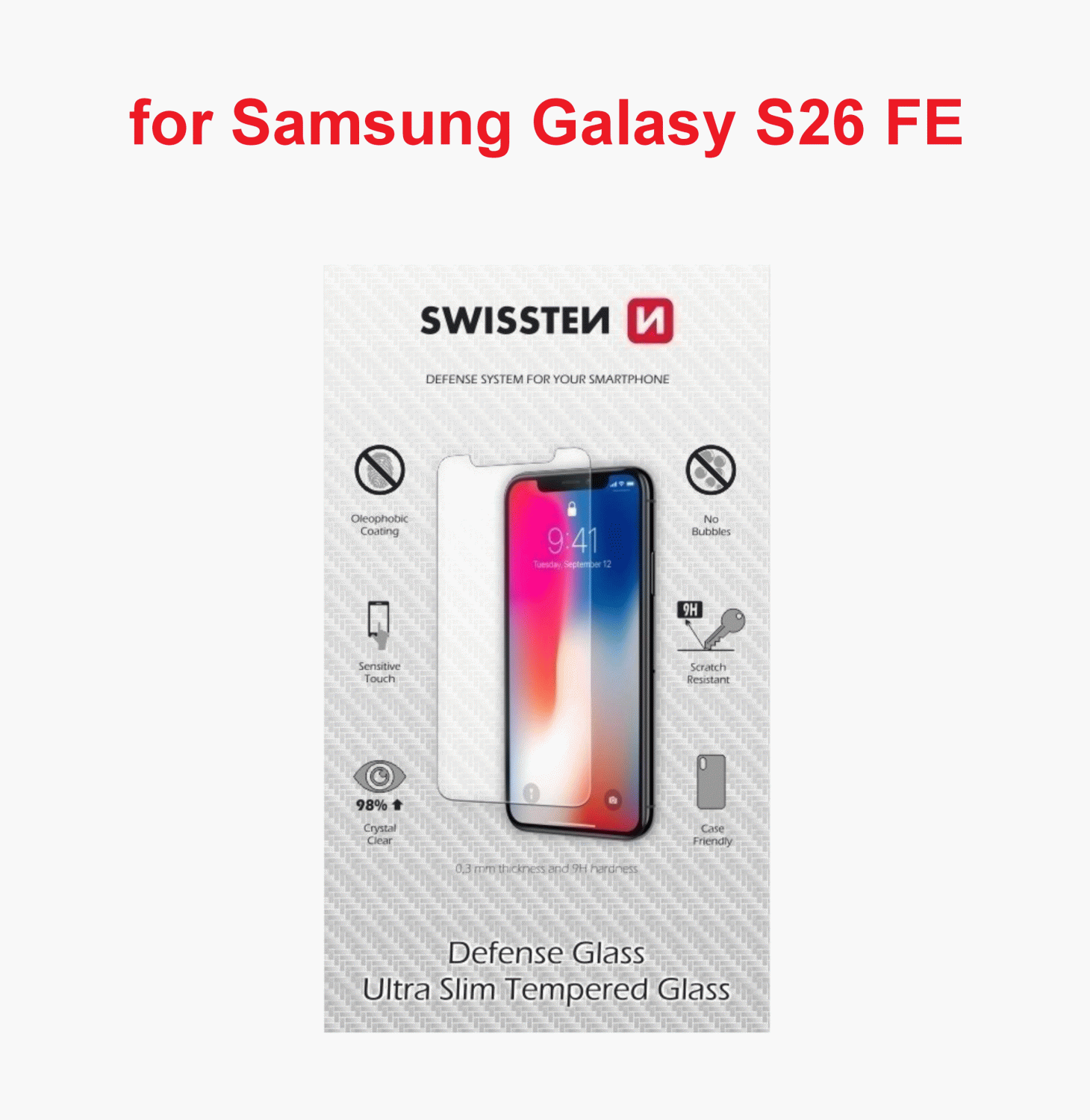 TVRZENÉ SKLO SWISSTEN PRO SAMSUNG GALAXY S26 FE RE 2,5D