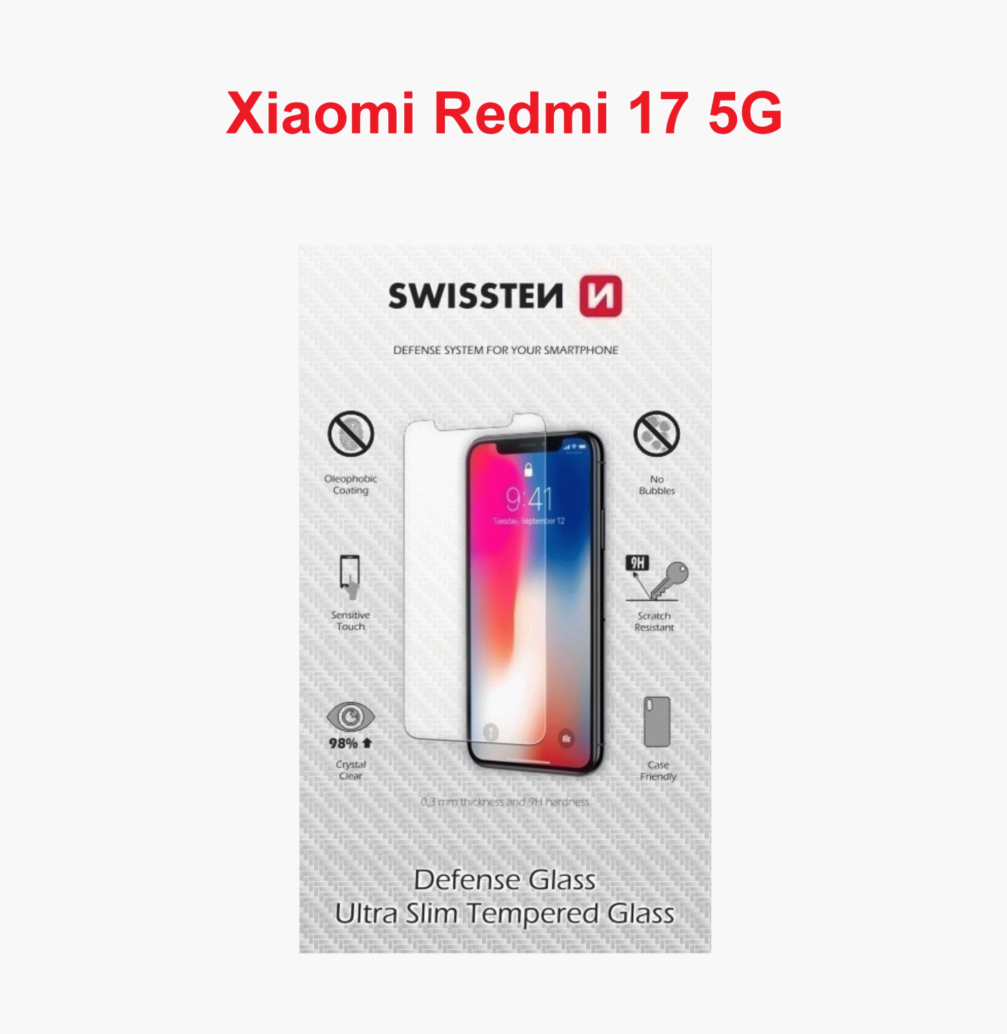 TVRZENÉ SKLO SWISSTEN PRO XIAOMI REDMI 17 5G RE 2,5D