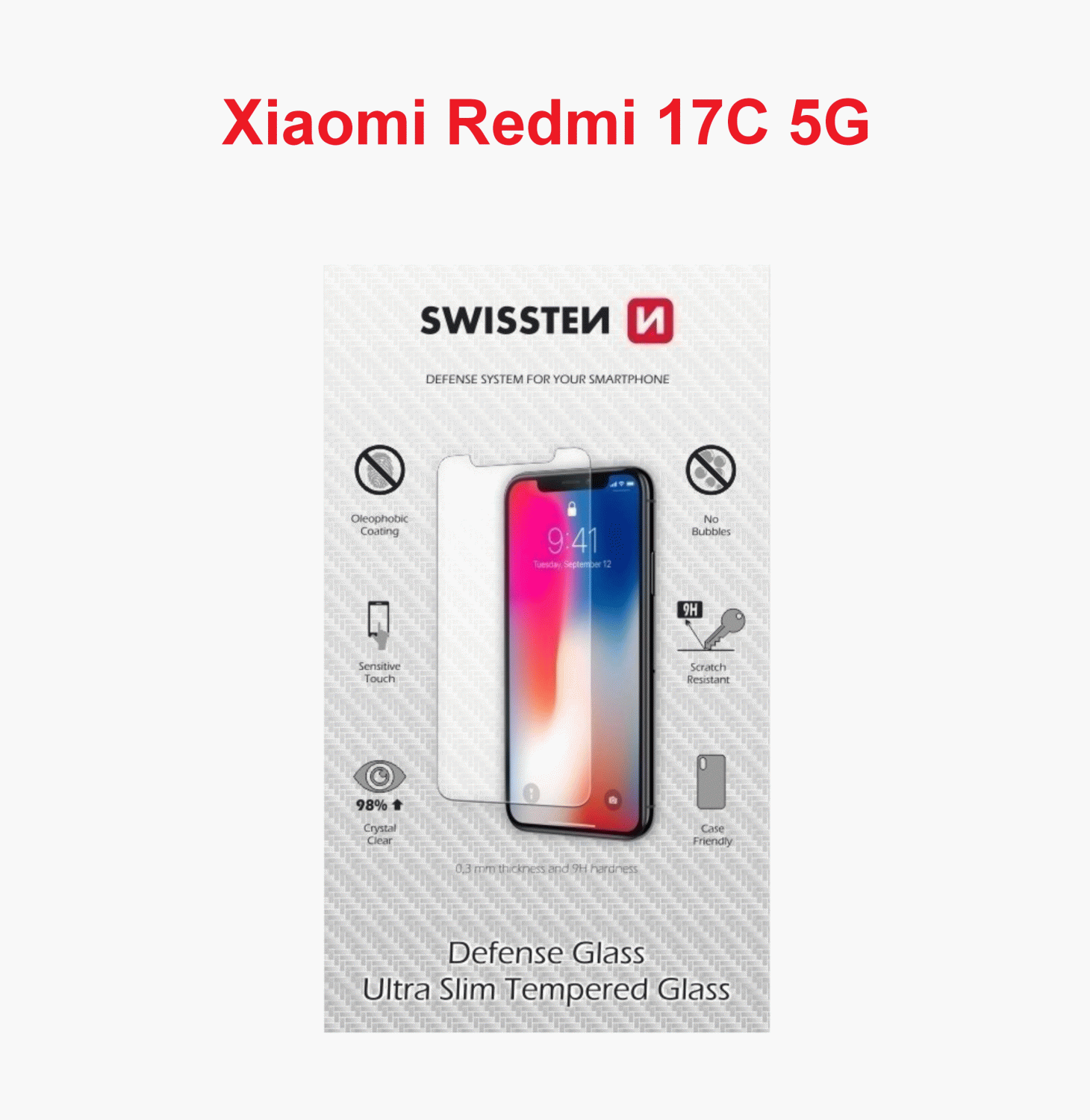 TVRZENÉ SKLO SWISSTEN PRO XIAOMI REDMI 17C 5G RE 2,5D