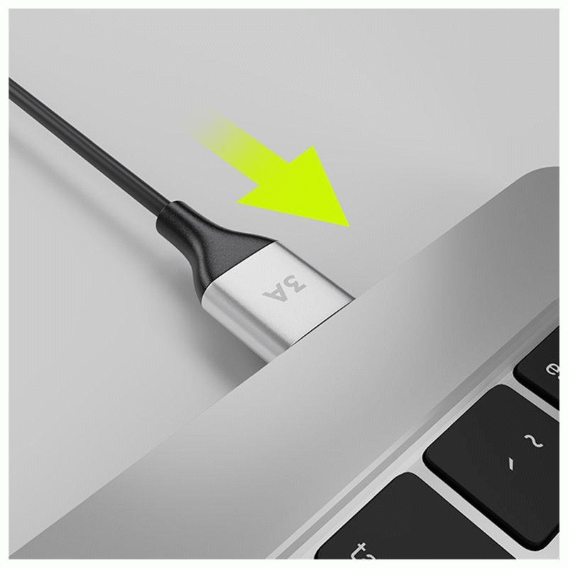 Kabel Allity AUC-01 USB/USB-C 1m 60W, černá