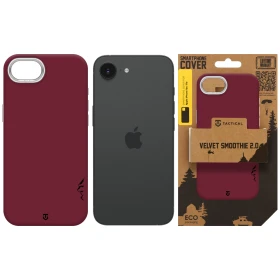 Tactical MagForce Velvet Smoothie 2.0 Kryt pro Apple iPhone 16e/17e Burgundy