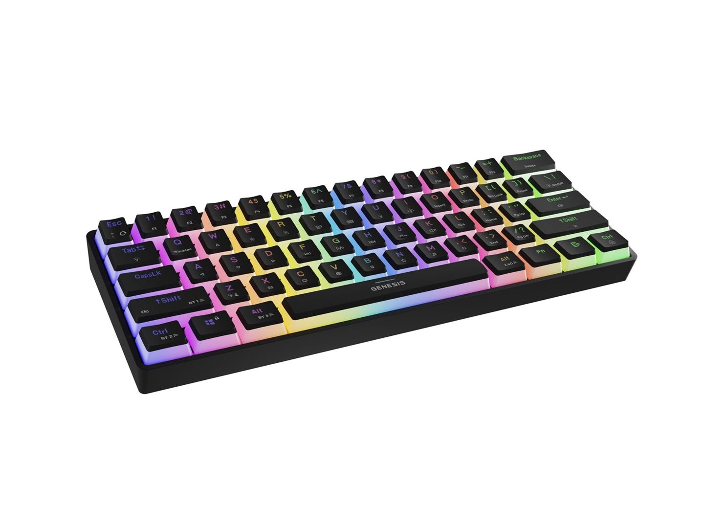 Genesis herní klávesnice THOR 660 G2/Gateron Brown USB+BT US layout, černá