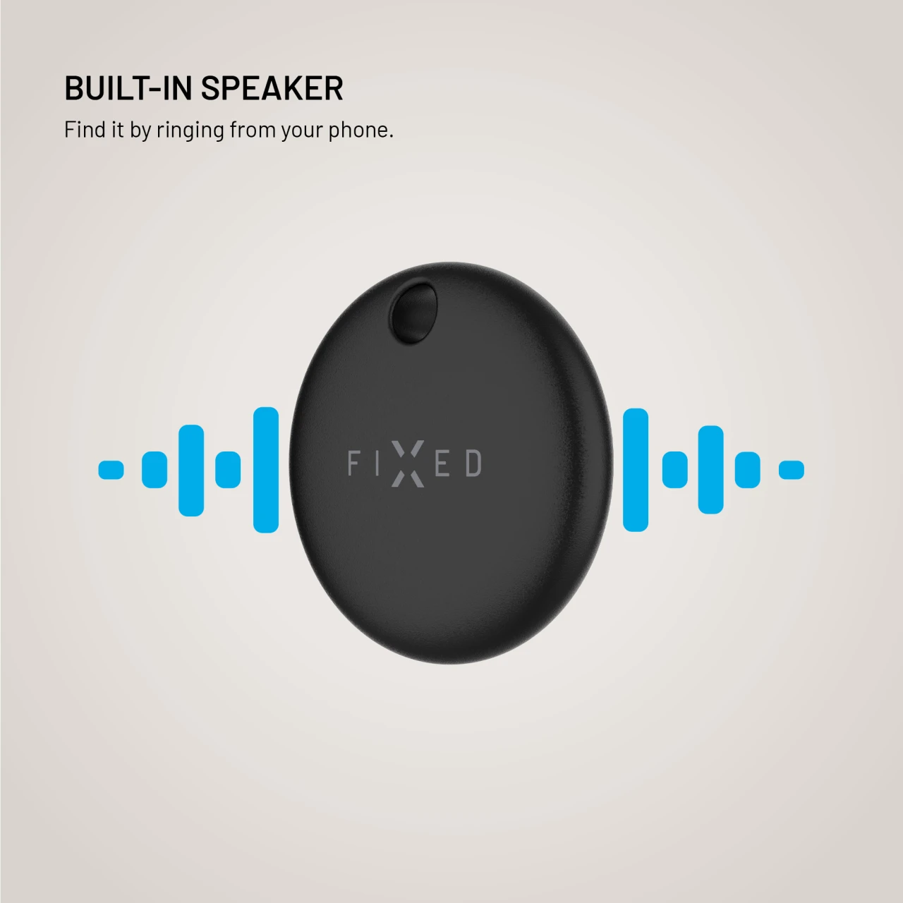 Smart tracker FIXED Tag Dual s podporou Find My a Find Hub, černá