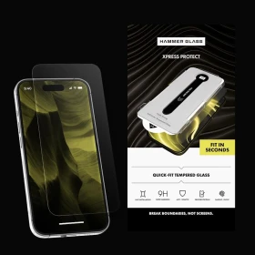 Tvrzené sklo Hammer Glass Xpress Protect pro Apple iPhone Air s instalačním rámečkem