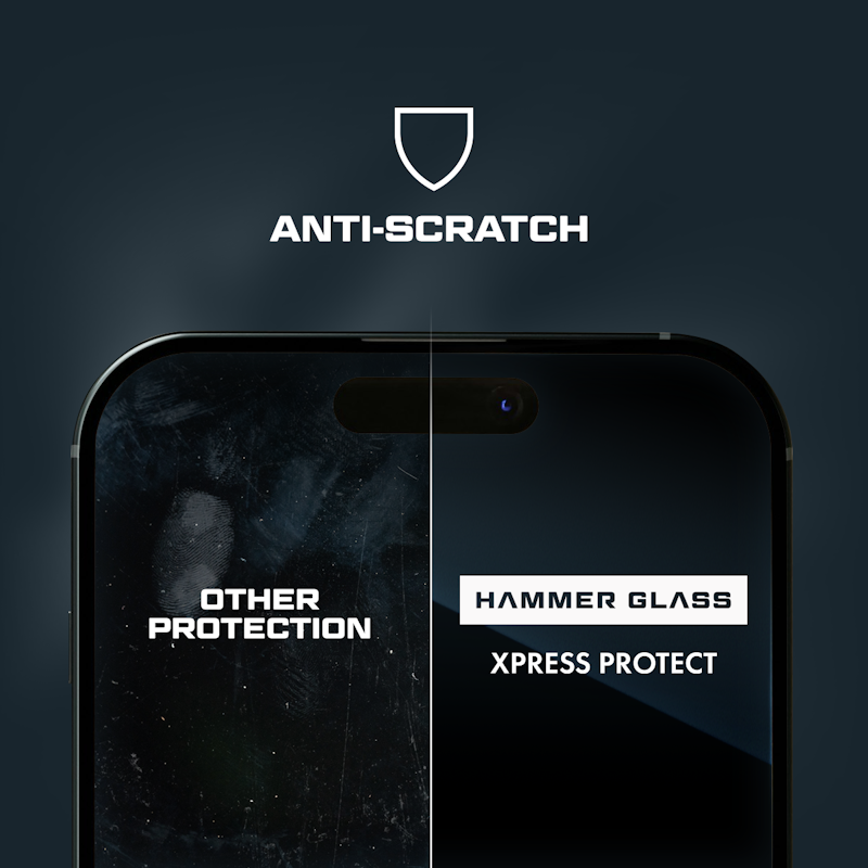 Sklo Hammer Glass Xpress Protect pro Apple iPhone 18 Pro/17 Pro s instalačním rámečkem