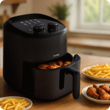 Horkovzdušná fritéza Huslog 1400W, objem 3,5l, černá