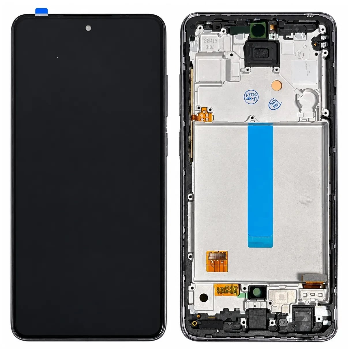 LCD display + dotyková deska + přední kryt pro Samsung Galaxy A52/A52 5G/A52s 5G, black (TFT)