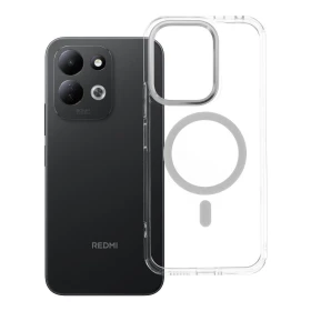 Case for Xiaomi Redmi 17 4G / 5G Frame Clear Hybrid Mag Cover compatible with MagSafe transparent