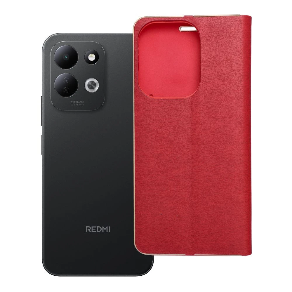 Flip case for Xiaomi Redmi 17 4G / 17 5G EU Luna Book Gold red