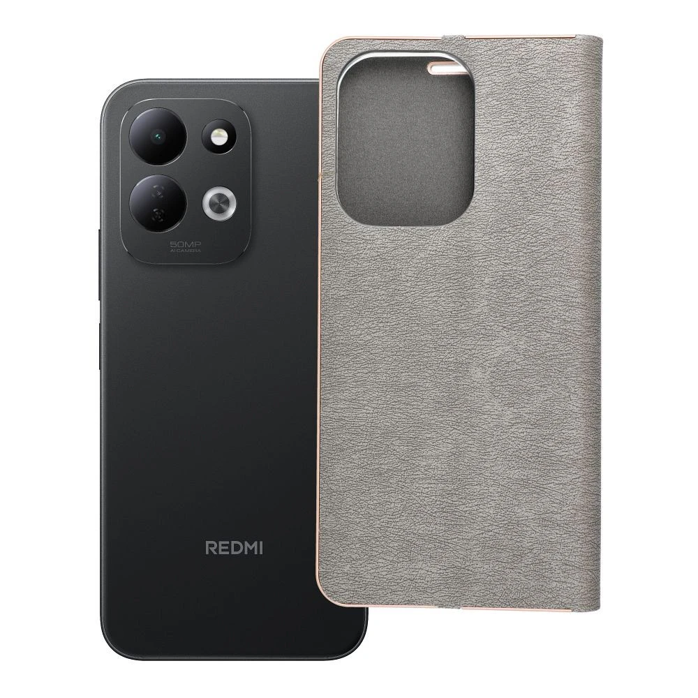 Flip case for Xiaomi Redmi 17 4G / 17 5G EU Luna Book Gold silver
