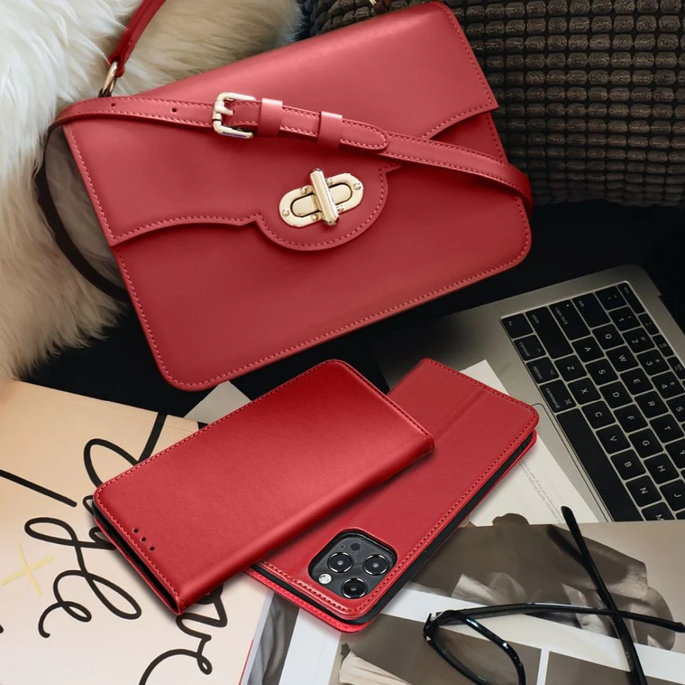 Flip case for Xiaomi Redmi 17 4G / 17 5G EU Smart Pro Book leather burgundy