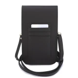 Guess PU Grained 4G Metal Logo Taška na Telefon Dark Brown