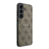 Guess PU Leather 4G Gold Frame Magnetic Zadní Kryt pro Samsung Galaxy S26 FE Brown