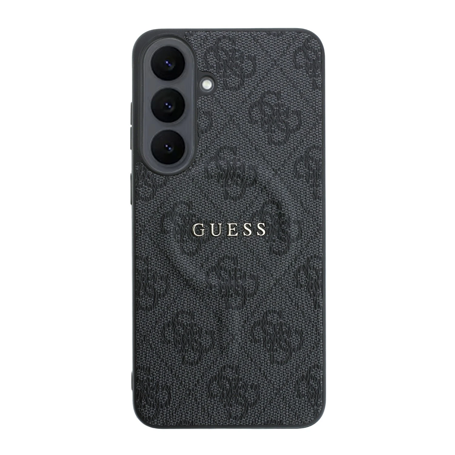 Guess PU Leather 4G Gold Frame Magnetic Zadní Kryt pro Samsung Galaxy S26 FE Black