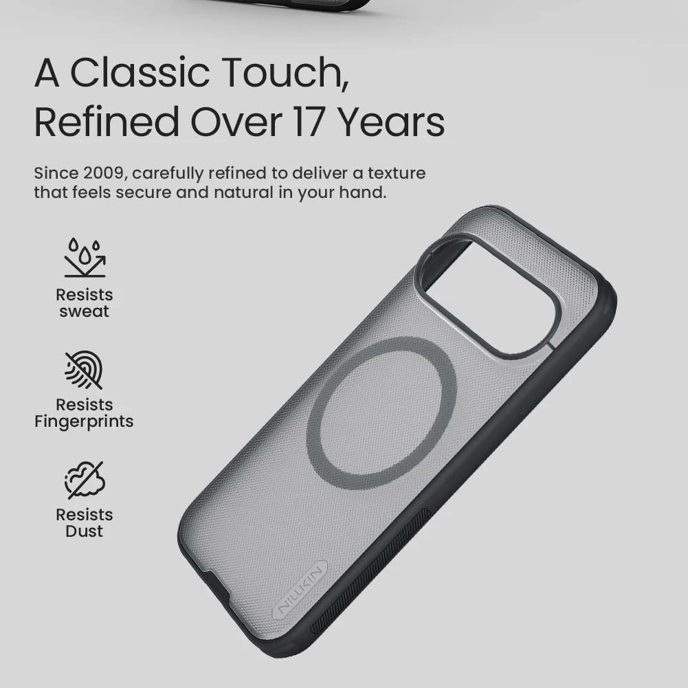 Nillkin Super Frosted PRO Magnetic Zadní Kryt pro Google Pixel 11 Pro Transparent Black