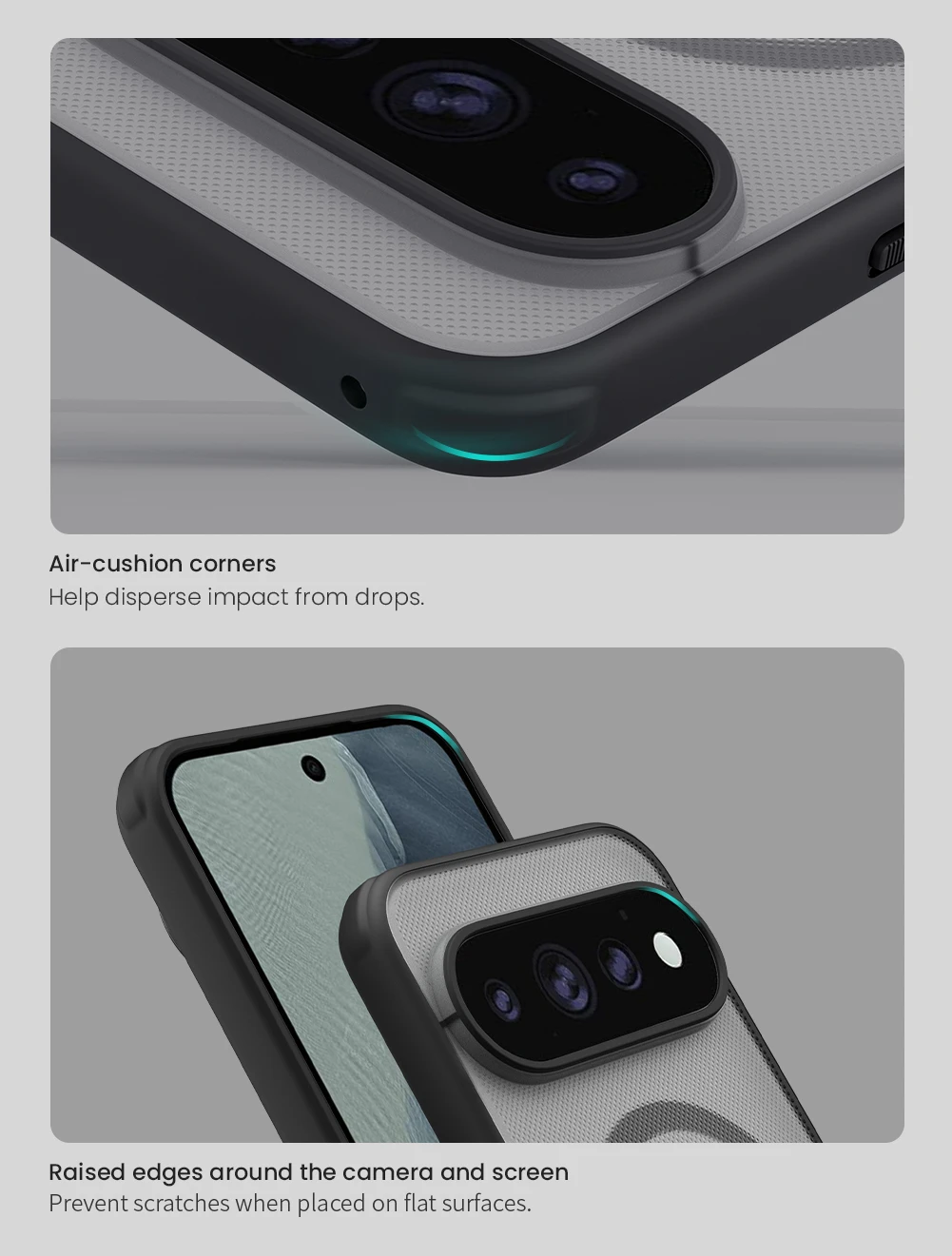 Nillkin Super Frosted PRO Magnetic Zadní Kryt pro Google Pixel 11 Pro Transparent Black