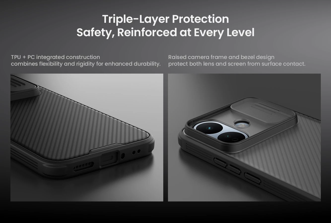 Nillkin CamShield PRO Zadní Kryt pro Xiaomi Redmi Note 17 Pro 5G Transparent Black