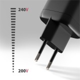 AXAGON ACU-PQ100, GaN nabíječka do sítě 100W, USB-A + USB-C, PD3.0/PPS/QC4+/SFC2.0/Apple, černá