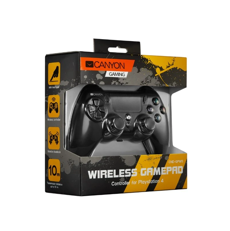 CANYON Bezdratový gamepad GPW5 s touchpadem pro PS4
