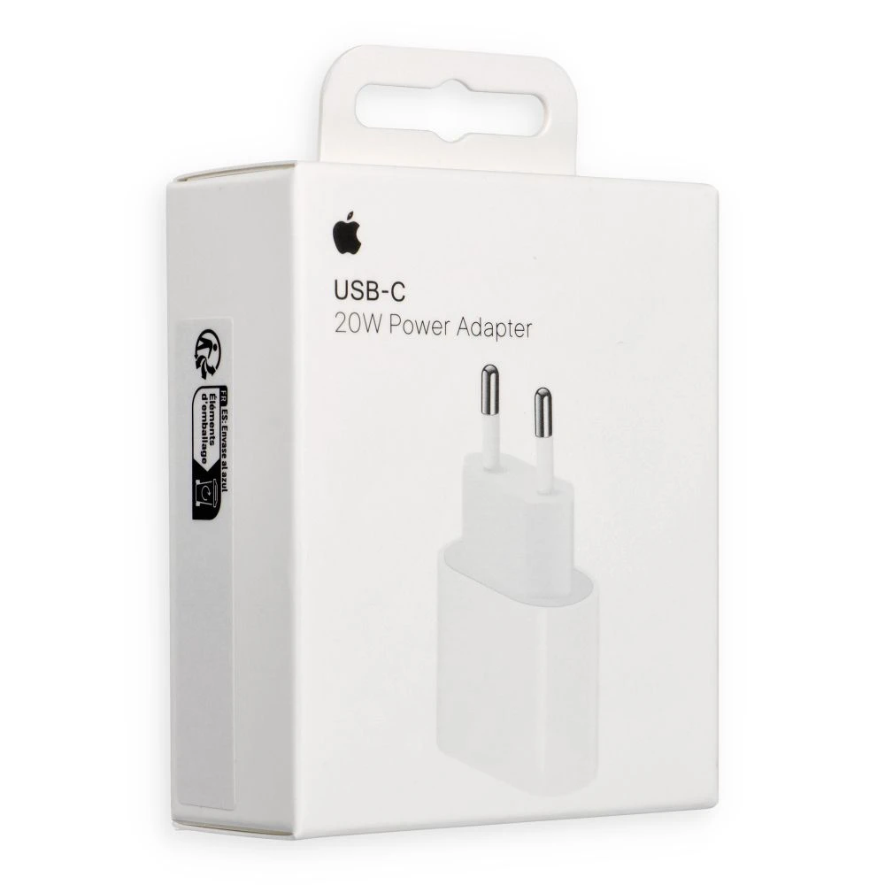 Original charger Apple MD3J4ZM/A A2347 with Type C socket 20W white blister