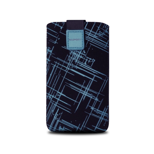 Univerzálne púzdro RedPoint Velvet, mikroplyš, motív modré prúžky, veľkosť 3XL