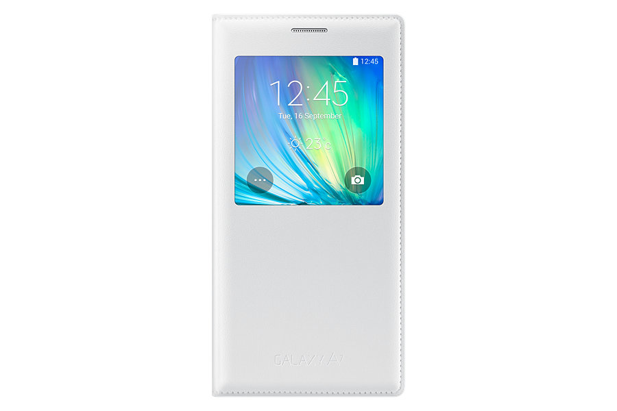 Samsung flipové púzdro s oknom EF-CA700BWE pre Galaxy A7 biele