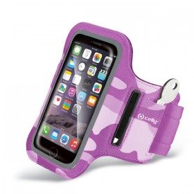 Športové neoprénové puzdro CELLY, veľkosť XXL pre Samsung Galaxy S4 a telefóny podobných rozmerov, ružové