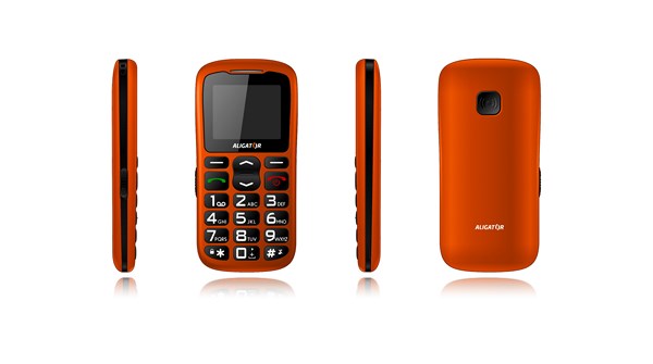 Mobilný telefón Aligator A430 Senior Orange / Black