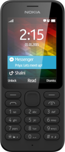 Nokia 215 Black přední část