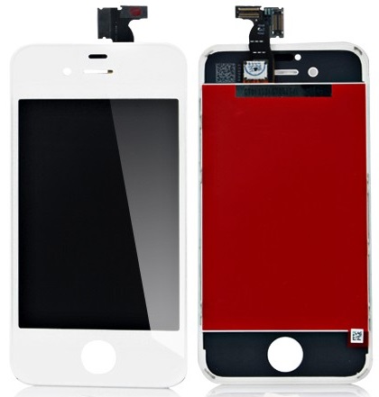 Dotykové sklo a LCD display pro Apple iPhone 4S White originální