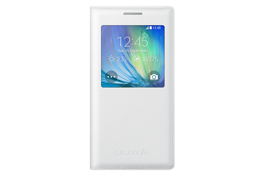 Samsung flipové puzdro s oknom EF-CA500BCE pre Galaxy A5 White