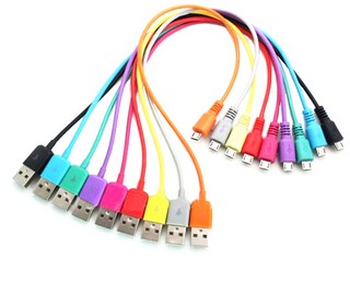 Datový kabel 4World microUSB 1m fialový