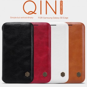 Puzdro Nillkin Qin Book na Samsung Galaxy S6 (G925) Edge čierne