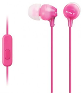 Slúchadlá SONY MDR-EX15AP handsfree ružové